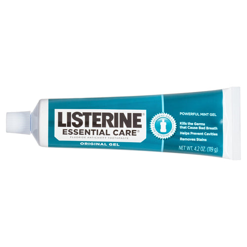 Listerine Essential Care Fluoride Gel Toothpaste, Powerful Mint - 4.2 oz