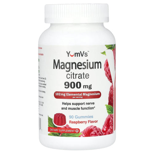 Yum-V's® Magnesium Citrate Gummies – Raspberry (900 mg, 90 Count)
