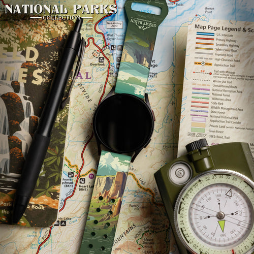 National Parks Great Basin HD Watchband for Samsung, Garmin, Fossil, and More