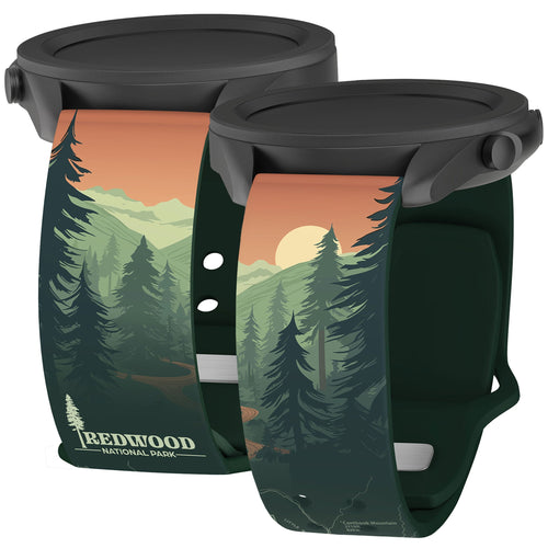 National Parks Redwood HD Watchband for Samsung, Garmin, Fossil, and More