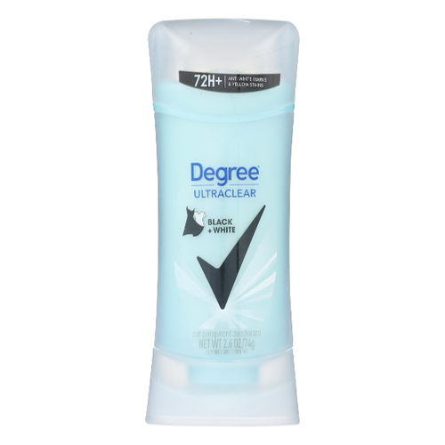 Degree Women UltraClear Antiperspirant Deodorant, Black+White, 2.6 oz Stick
