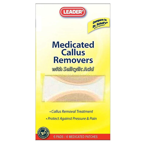 Leader(Tm) Callus Removers Medicated Patches 4 Ct Plus 6 Protective Pads(Compare to Dr. Scholls)
