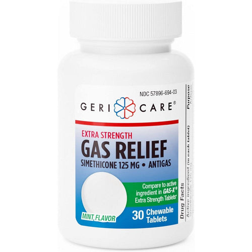 GeriCare® Simethicone 125mg – Extra Strength Gas Relief (Mint Flavor)