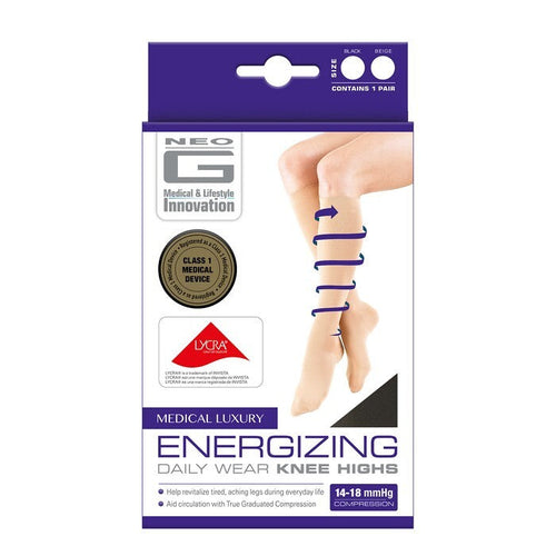 NEO G Energizing Compression Knee Highs - Tan, Large
