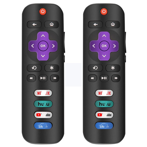 2 Replacement Only For Roku Tv Remote, Compatible For Tcl Roku/Hisense Roku/Sha