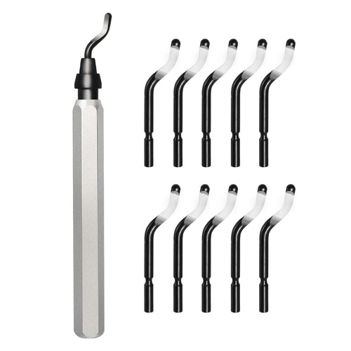 11-Blade Deburring Tool for 3D Printing, Premium High-Speed Steel Blades for Smo