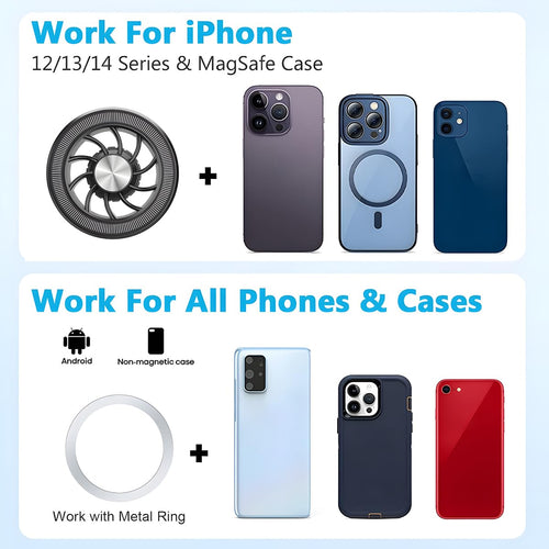 Magnetic Car Mount Phone Holder — Hands-Free Air Vent Clip with Iron-Grip Magnet