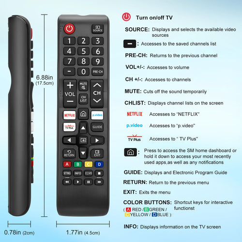 2】 Universal For Samsung-Tv-Remote-Control Replacement, All Samsung Smart Frame