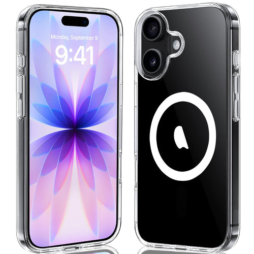 17 Magnetic Case Clear — 42 Built-In Magnets, Transparent Anti-Scratch Shockproo