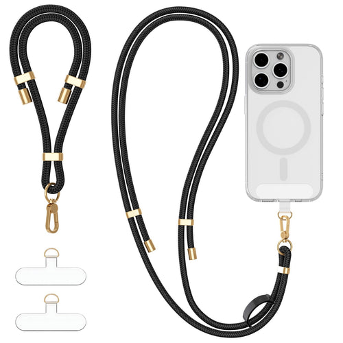 Phone Lanyard & Wrist Strap Kit — Adjustable Crossbody Neck Lanyard, Anti-Theft