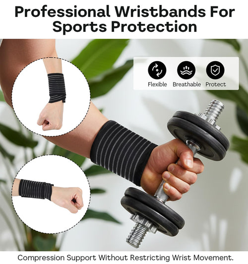 2-Pack Wrist Sleeve, Wrist Brace for Weightlifting, Arthritis & Tendonitis, Brea