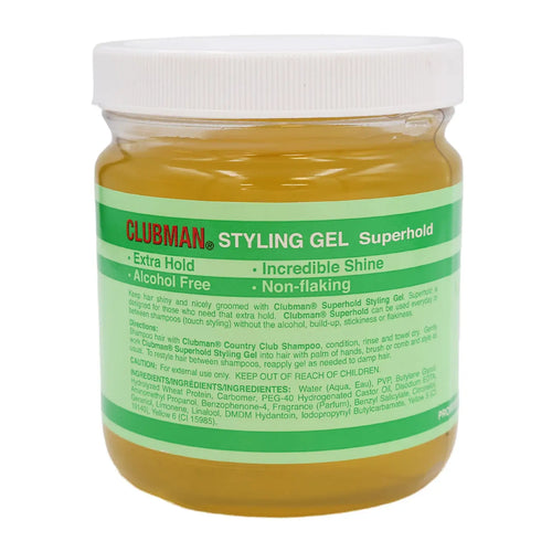 Clubman Superhold Styling Gel, 16 oz
