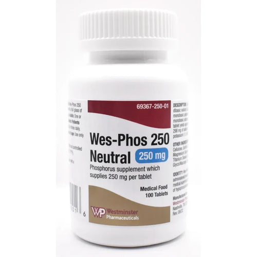 Wes-Phos 250 mg Neutral Phosphate Tablets (100 Count)