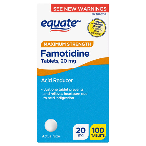 Famotidine 20mg Acid Reducer Tablets - 100 Tablets