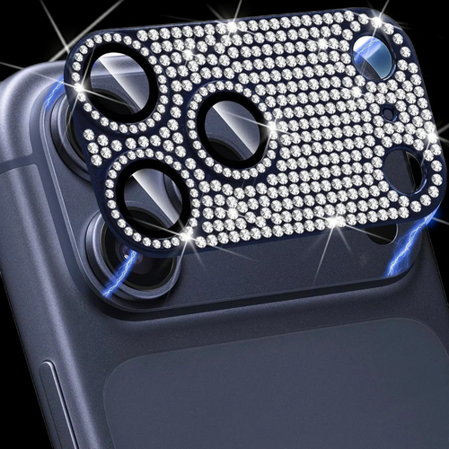 17 Pro Camera Lens Protector – 9H Tempered Glass, Dark Blue