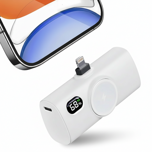 Power Bank with Digital Display for Lightning Port iPhones - Compatible with iPh