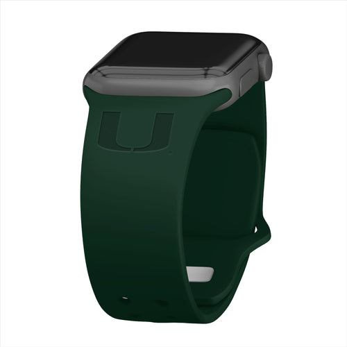 Miami Hurricanes Engraved Apple Watch Band