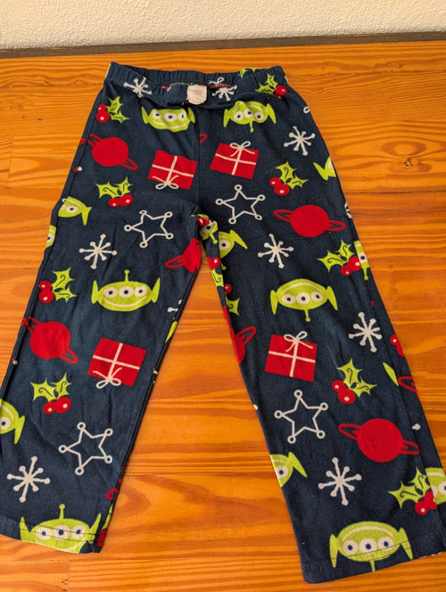 Toy Story Alien Christmas Pajama Pants from Disney/Pixar - Apparel (Fleece (Polyester) Pajama Pants, Christmas, Disney, Holiday, Blue, Green, Red, White)