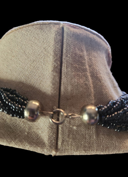 Women's Elegant Black seed Beaded Necklace