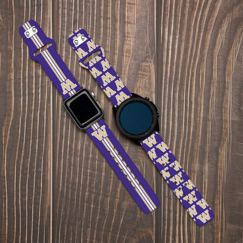 Washington Huskies HD Watchband for Samsung, Garmin, Fossil, and More for Samsung, Garmin, Fossil, and More