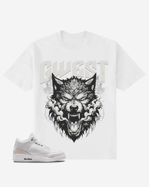 G West Angry Wolf Beast Oversized T-Shirt Mens