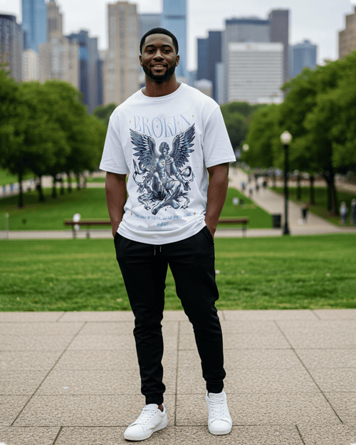 G West Broken Oversized Men's T-Shirt