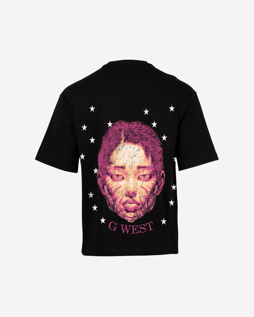 G West Mens Illuminated Soul Double Hit Premium Oversized Tee Front And Back Print