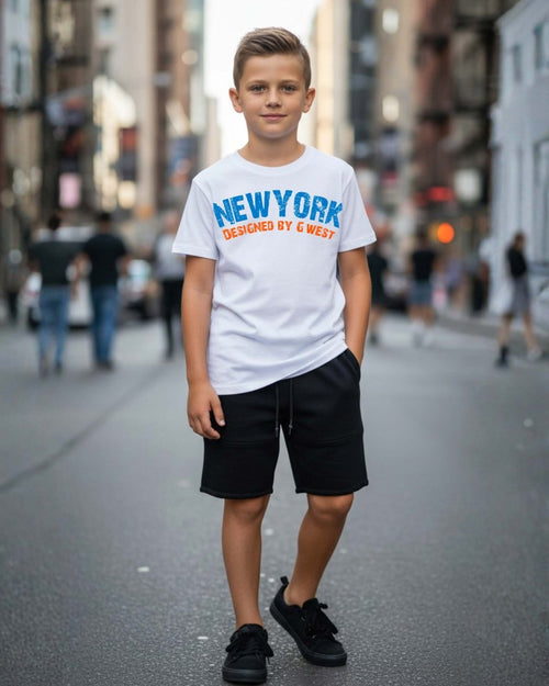 G West Kids New York Arch Logo T-Shirt