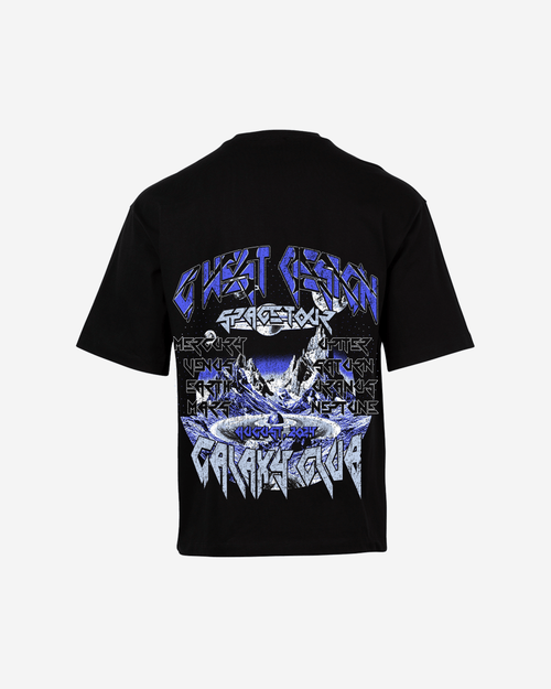 G West Mens Galaxy Premium Oversized Tee Front And Back Print