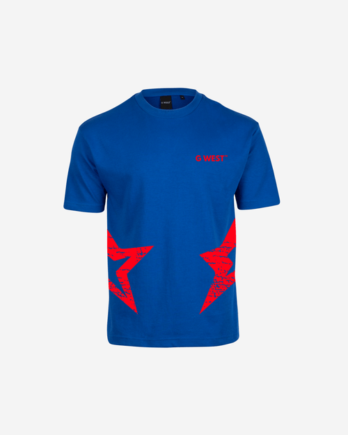 G West Oversized Atlanta Logo Royal T-Shirt Mens