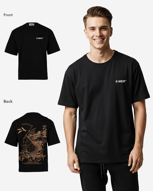 G West Oversized Gratitude Reaper T-Shirt Mens