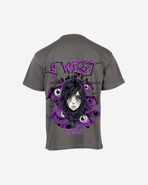 G West Oversized Purple Eye T-Shirt Mens