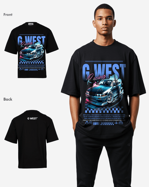 G WEST RACING OVERSIZED T-Shirt Mens