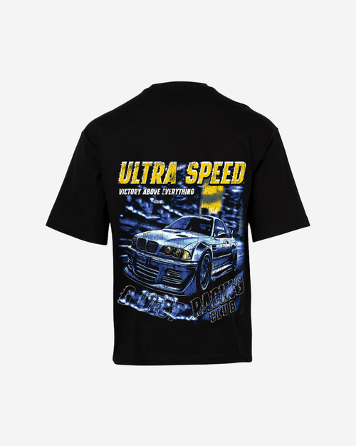 G West Mens Ultra Speed Premium Oversized Tee Front And Back Print