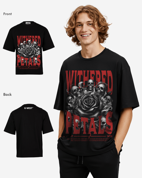 G WEST WITHERED PETALS OVERSIZED T-Shirt Mens