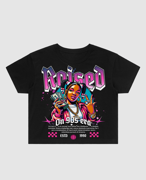 G West Womens Raised On 90S Era Crop Tee