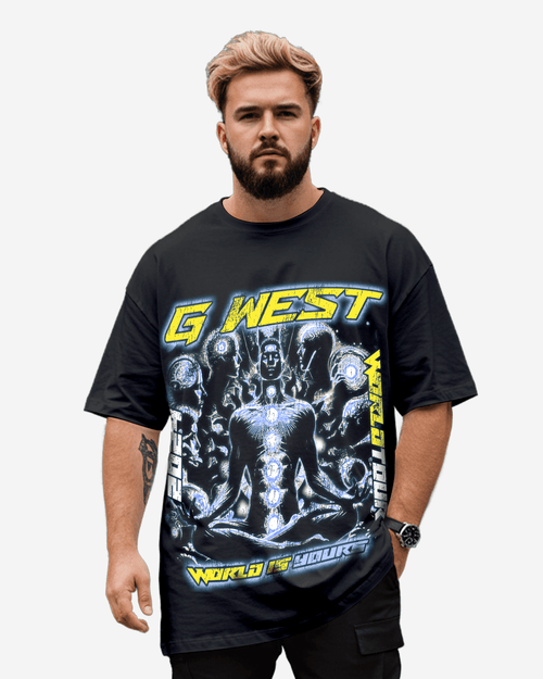 G West World is Yours Black T-Shirt Big and Tall Mens