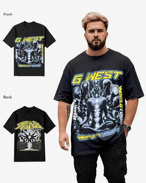 G West World is Yours Black T-Shirt Big and Tall Mens