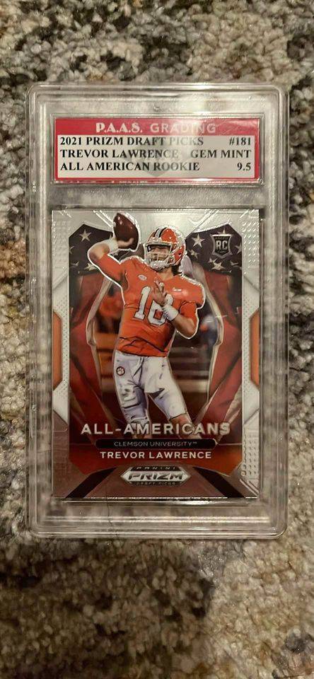 Trevor Lawrence 2021 Panini Prizm Draft Picks #181 All-Americans RC (PAAS 9.5)