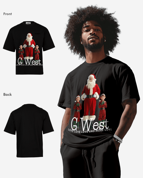 G West Santa & His Elves Oversized T-Shirt Mens