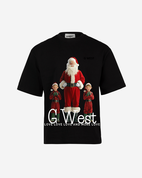 G West Santa & His Elves Oversized T-Shirt Mens