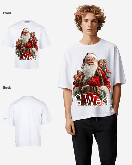 G West Santa's Joyride Oversized T-Shirt Mens