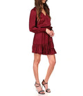 Michael Kors Cheetah Print Plisse Jacquard Surplice V-Neck Dress
