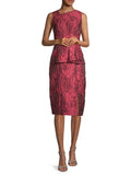 Aidan Mattox Floral Jacquard Cocktail Dress