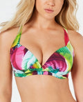 La Blanca Womens Multicolor Tropic Banded Bikini Top, Size 10