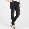 Paige Transcend Verdugo Skyline Mid Rise Skinny Jeans in Black Shadow, Size 24