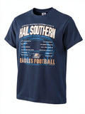 NCAA Football Schedule 2017 Short Sleeve Shirt Georgia Southern Eagles, Small