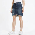 Inc Tulip-Hem Jean Skirt, Size 8