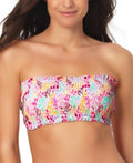 California Waves Juniors Smocked Bandeau Bikini Top