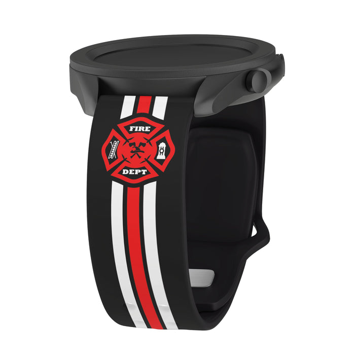 FireFighter First Responder HD  Watchband for Samsung, Garmin, Fossil, and More for Samsung, Garmin, Fossil, and More